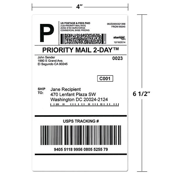 4" x 6 1/2" Shipping Labels - Image 3