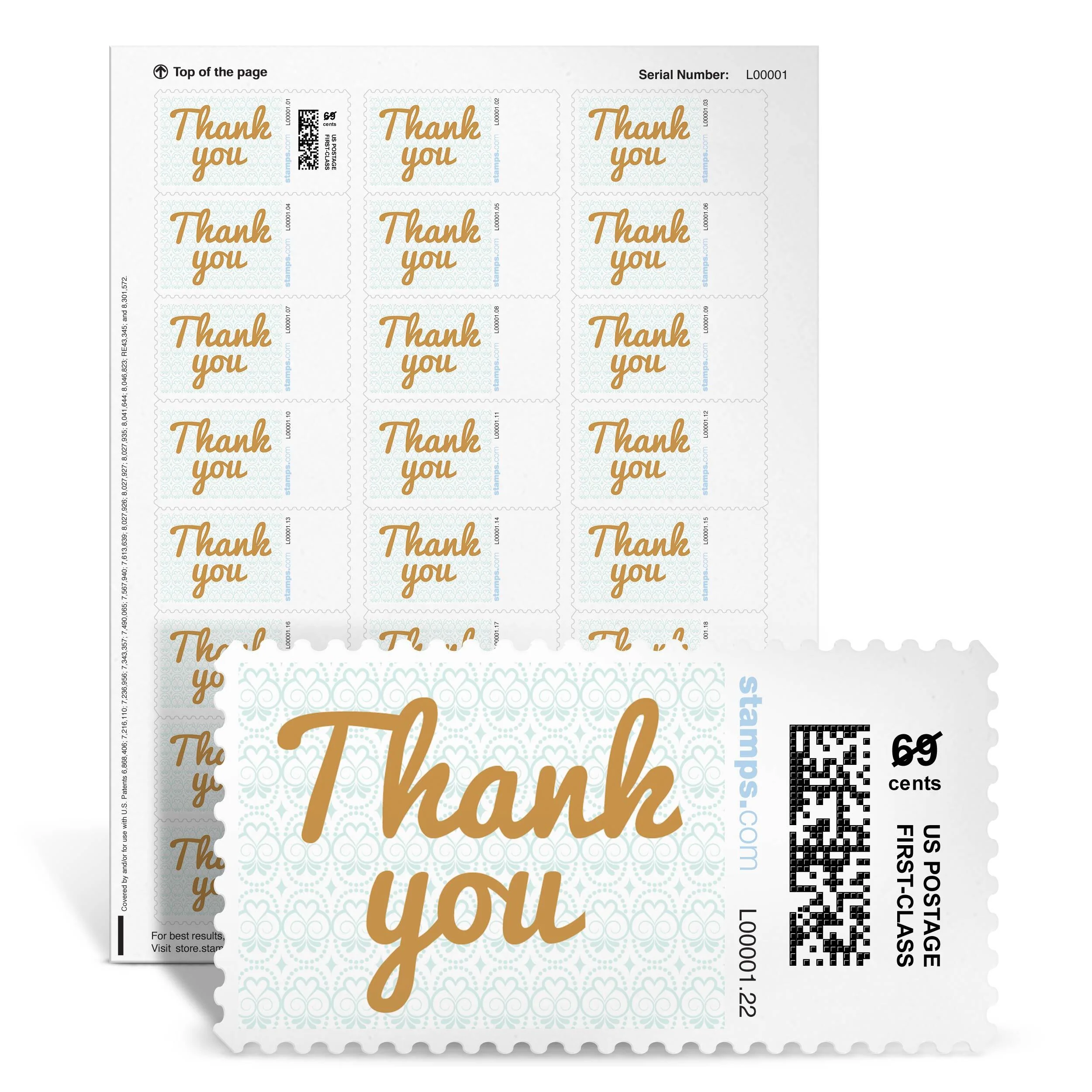 Golden Inscription - Thank You NetStamps